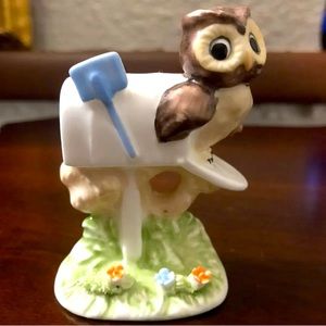 VINTAGE MARURI Porcelain CHINA OWL 1976 Enesco Owl Porcelain Fine Bone China